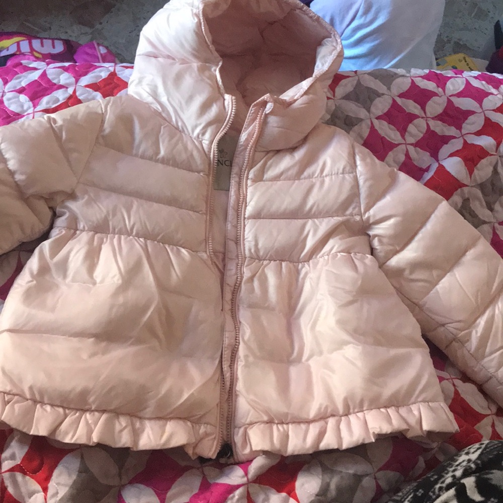 Light pink moncler baby jacket